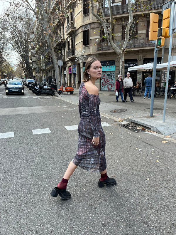 Akaelle textured dress