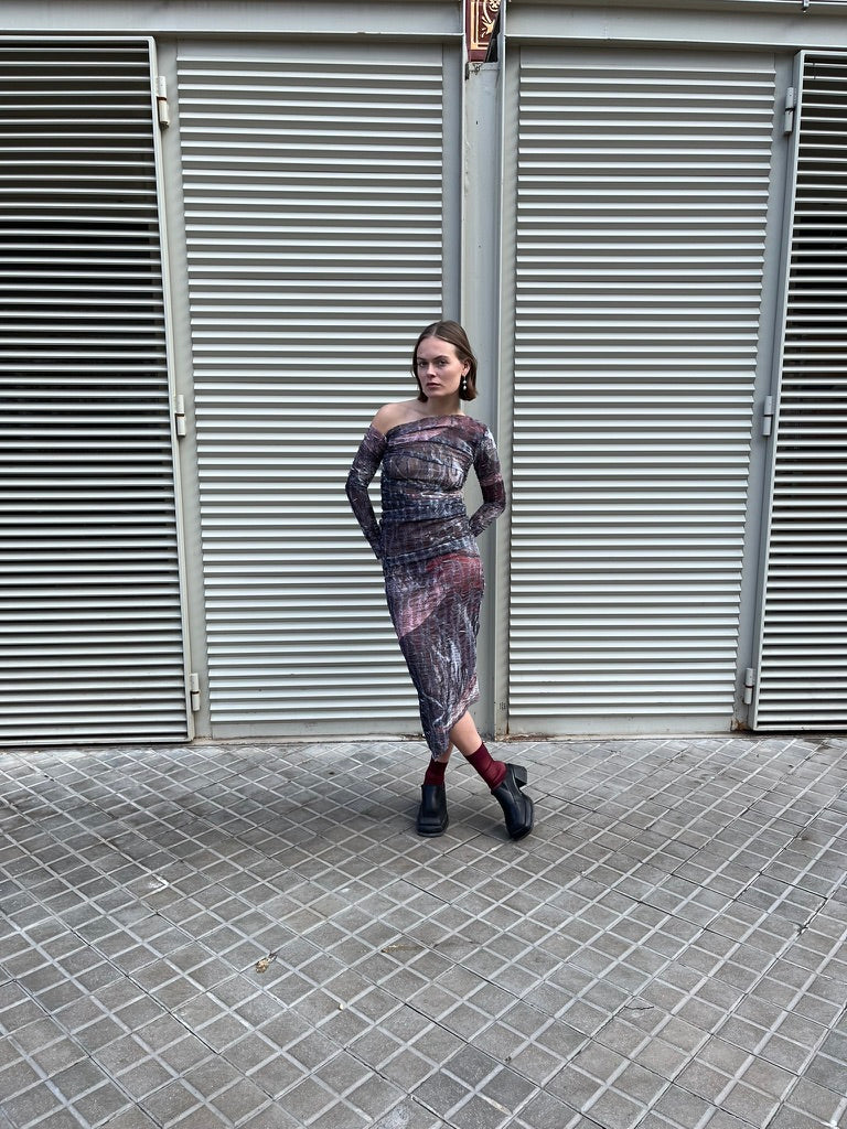 Akaelle textured dress