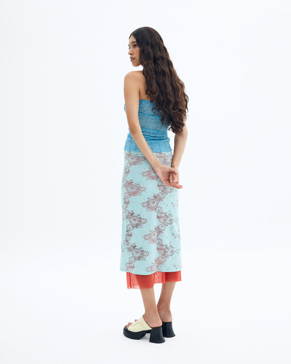 Qingbai double layer skirt