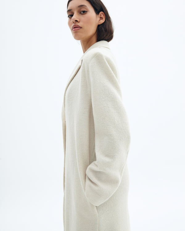 Celadon virgin wool coat
