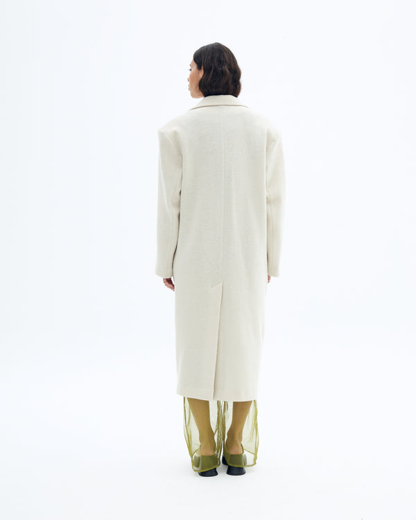 Celadon virgin wool coat