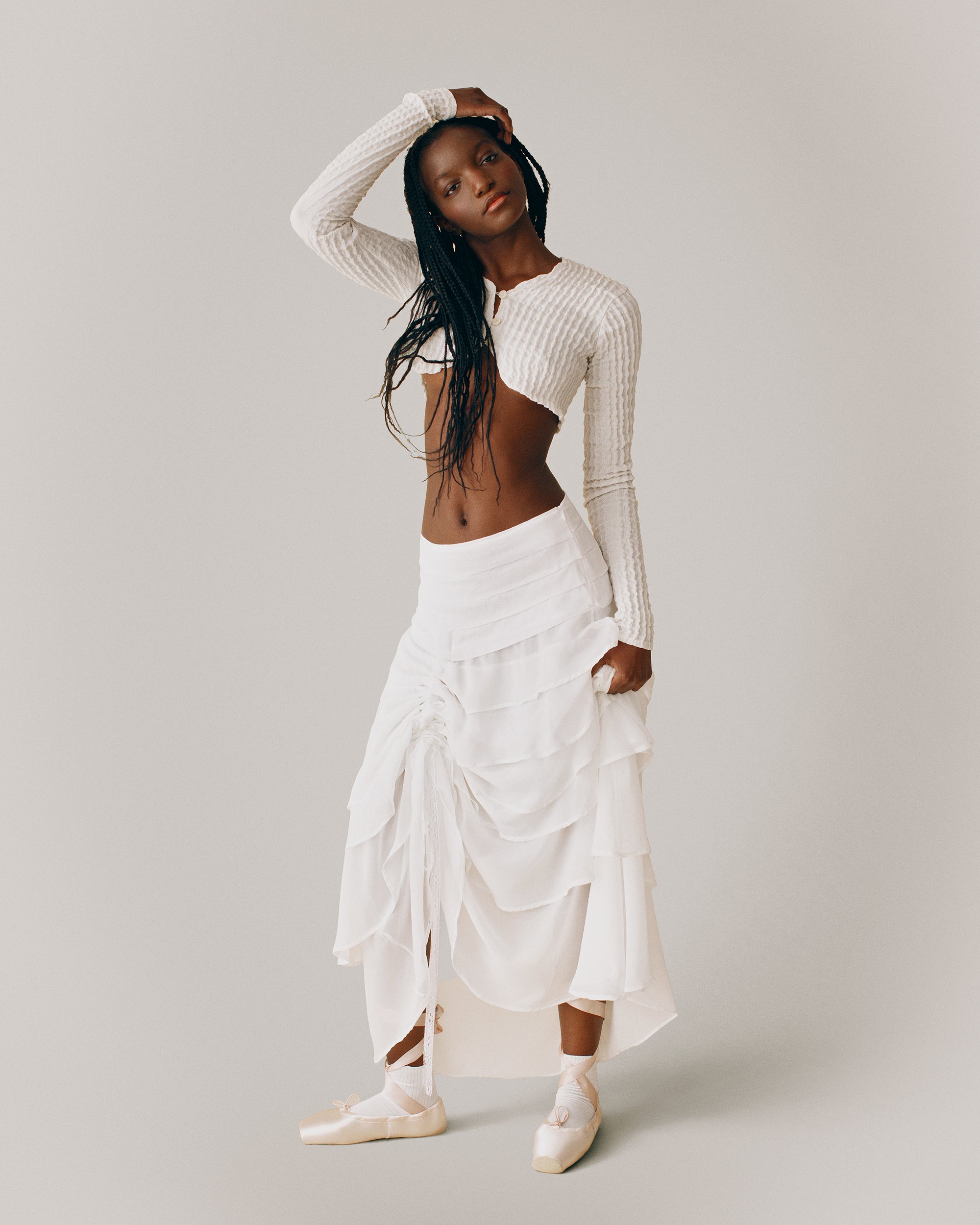 Textured Short Cardigan