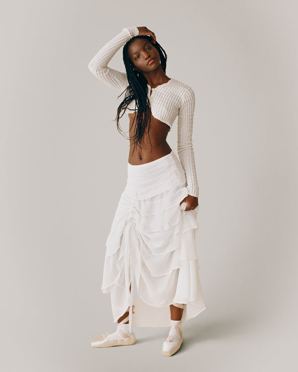 Textured Short Cardigan