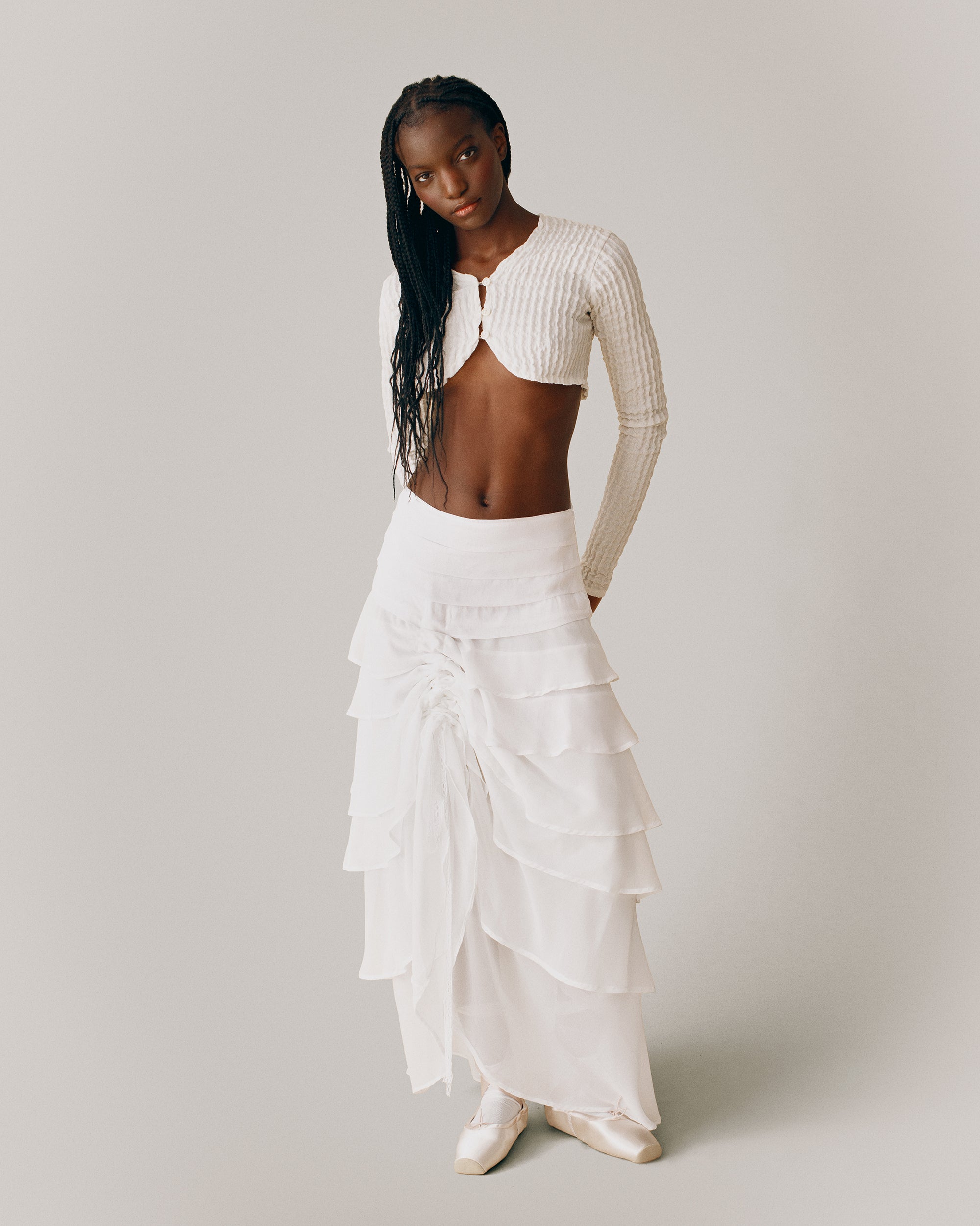 Textured Short Cardigan