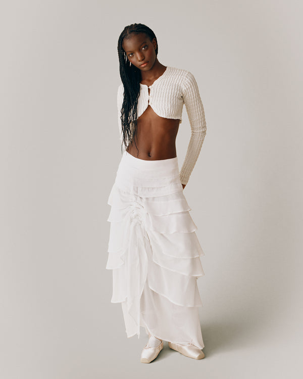 Textured Short Cardigan