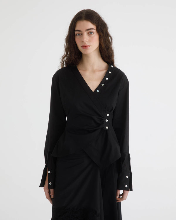 QIANG WRAP BLOUSE