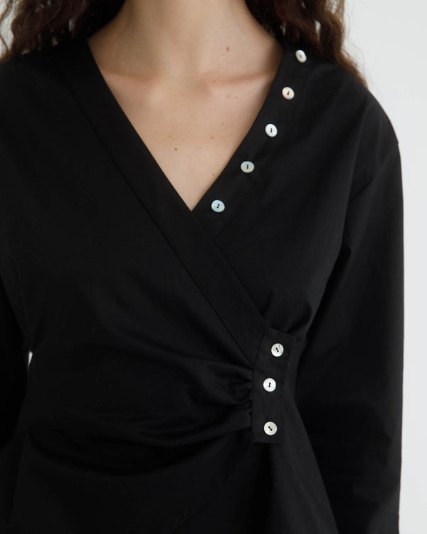 QIANG WRAP BLOUSE