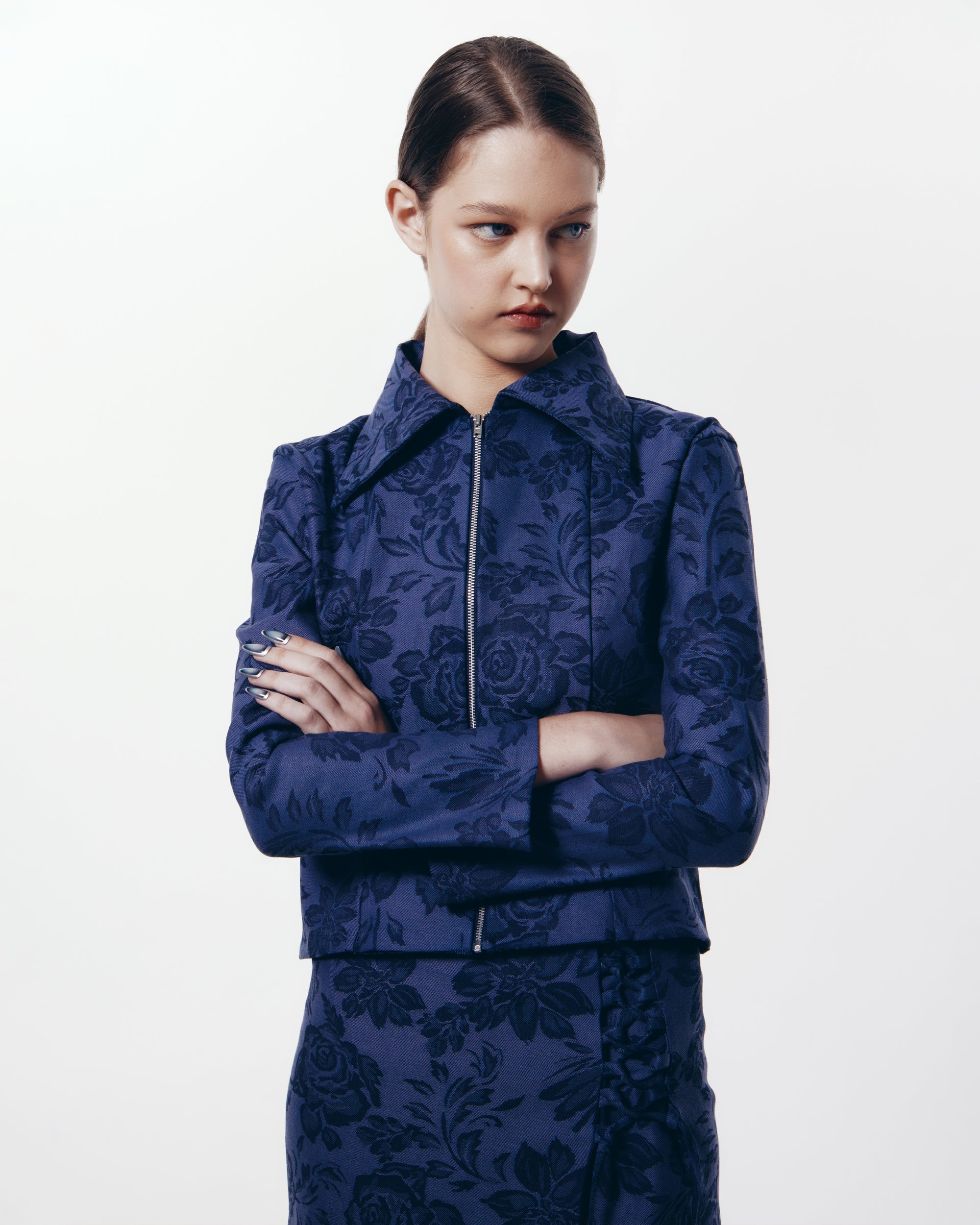Selene Denim Jacquard Jacket