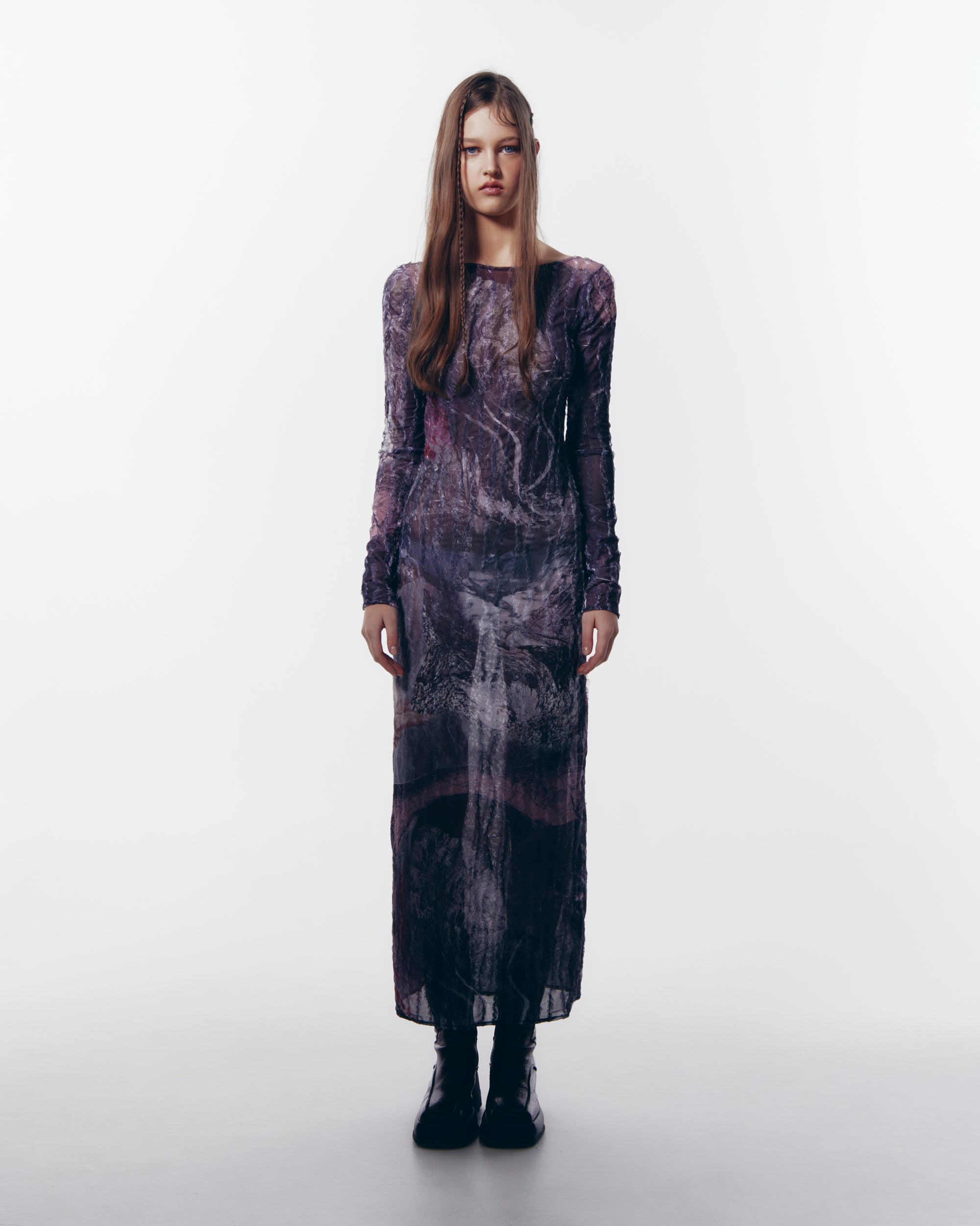 lace & mesh brand dress Ruched Mesh Overlay Lace Mini BBXBRAND