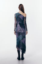 Akasha non see-through mesh dress (Print).