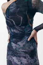 Akasha non see-through mesh dress (Print).