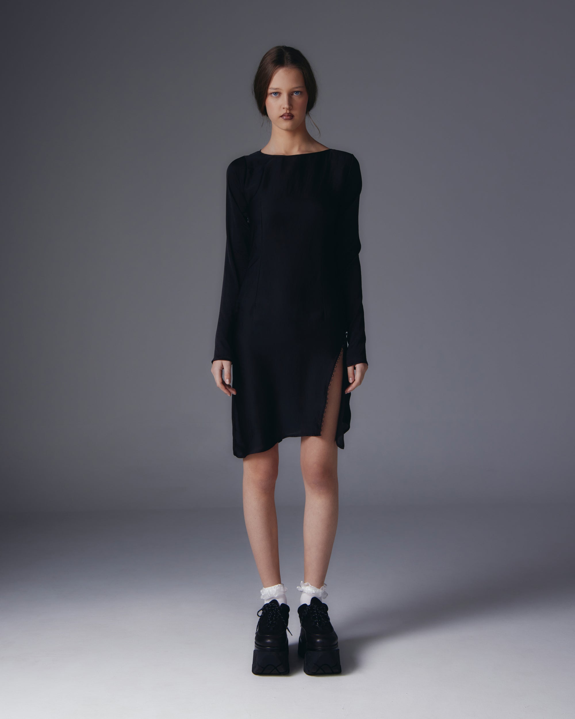 Darcia Dress with buttons detail.