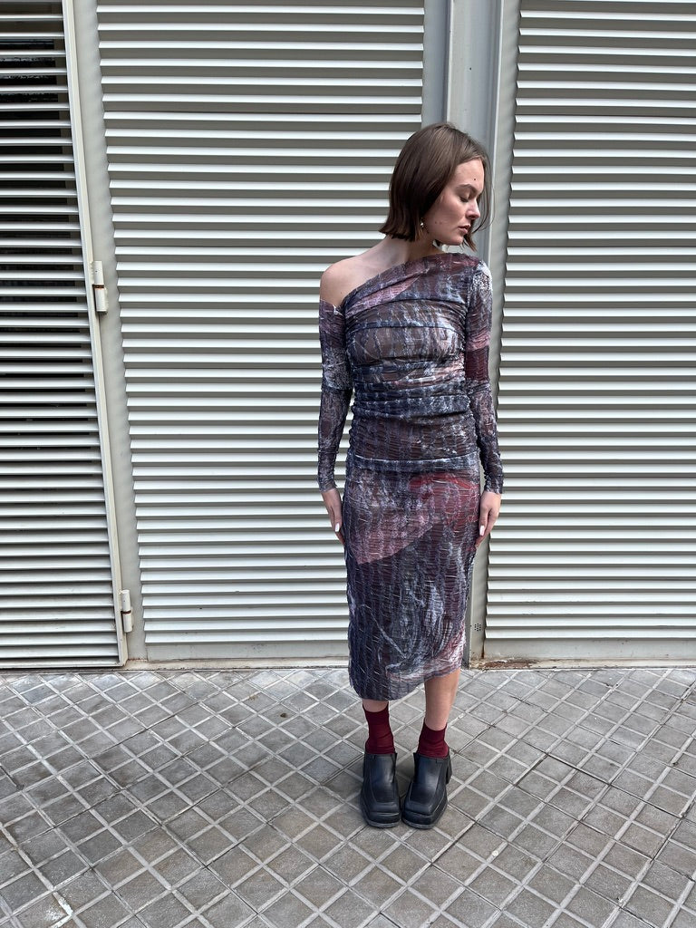 Akaelle textured dress