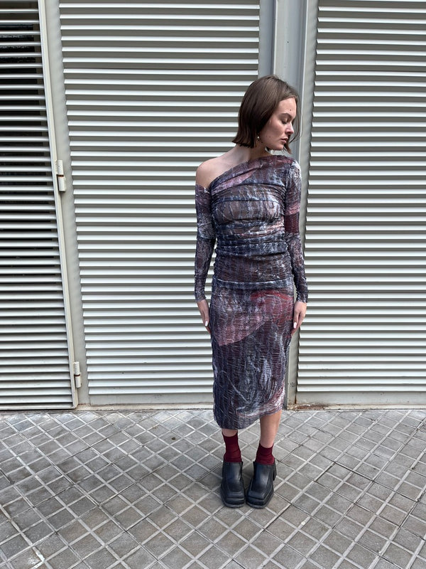 Akaelle textured dress