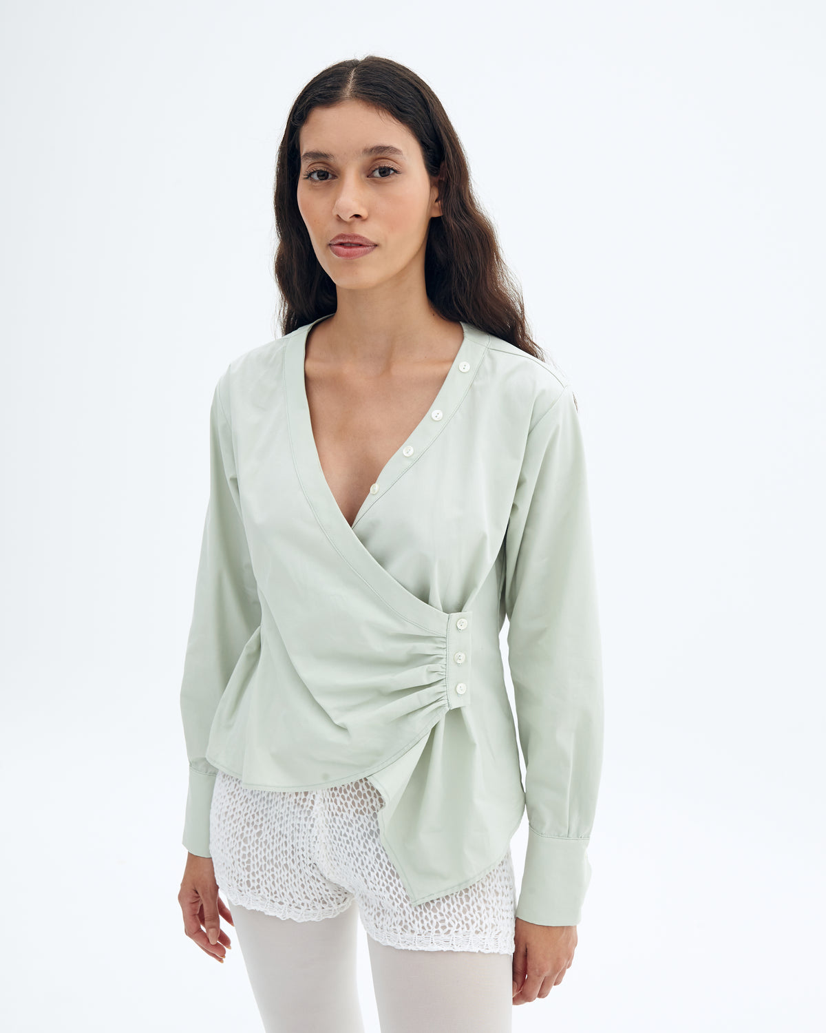QIANG WRAP BLOUSE