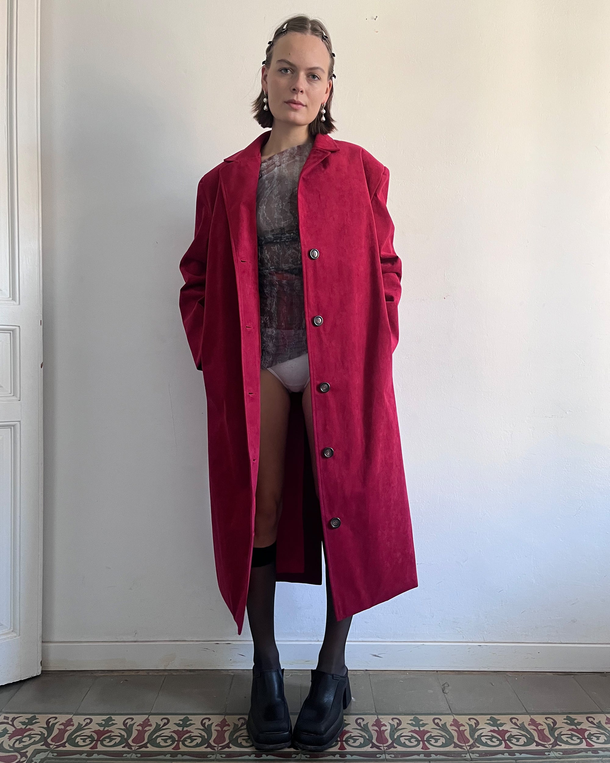 Vegan Suede Coat