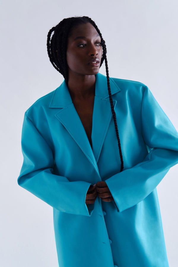 Vegan Leather Coat